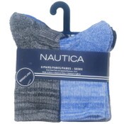 Wholesale - 6pk NAUTICA LOGO CREW SOCKS SIZE 6-8, UPC: 193159218874